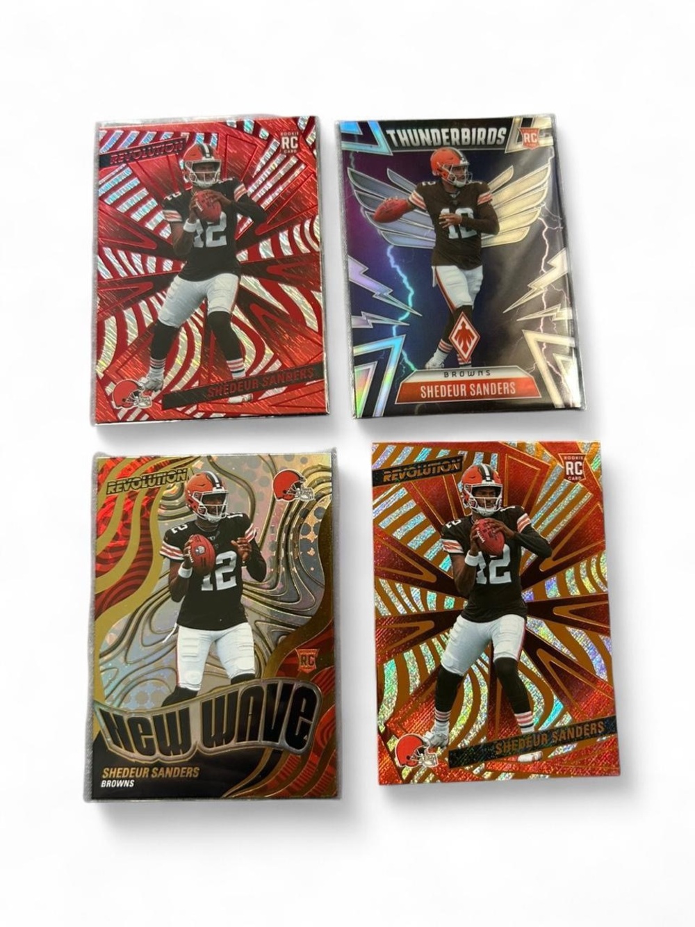 2025 Shedeur Sanders Rookie Card Lot (4) - Panini Revolution & Phoenix
